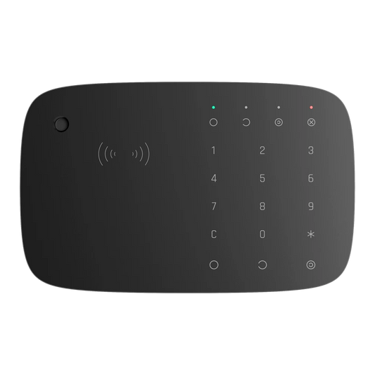 Teclado independiente con sirena incorporada y lector RFID de tarjetas/llaveros (negro)