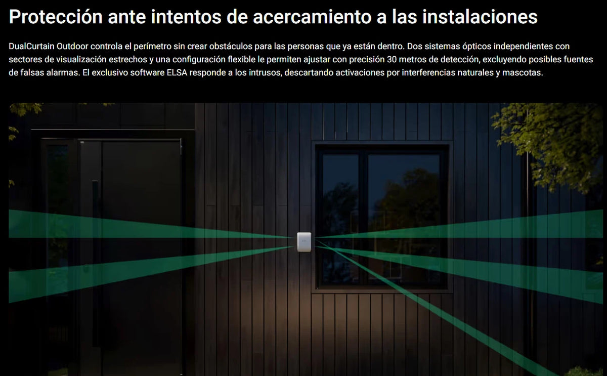 Doble Detector de Barrera Exterior - 30 mtr